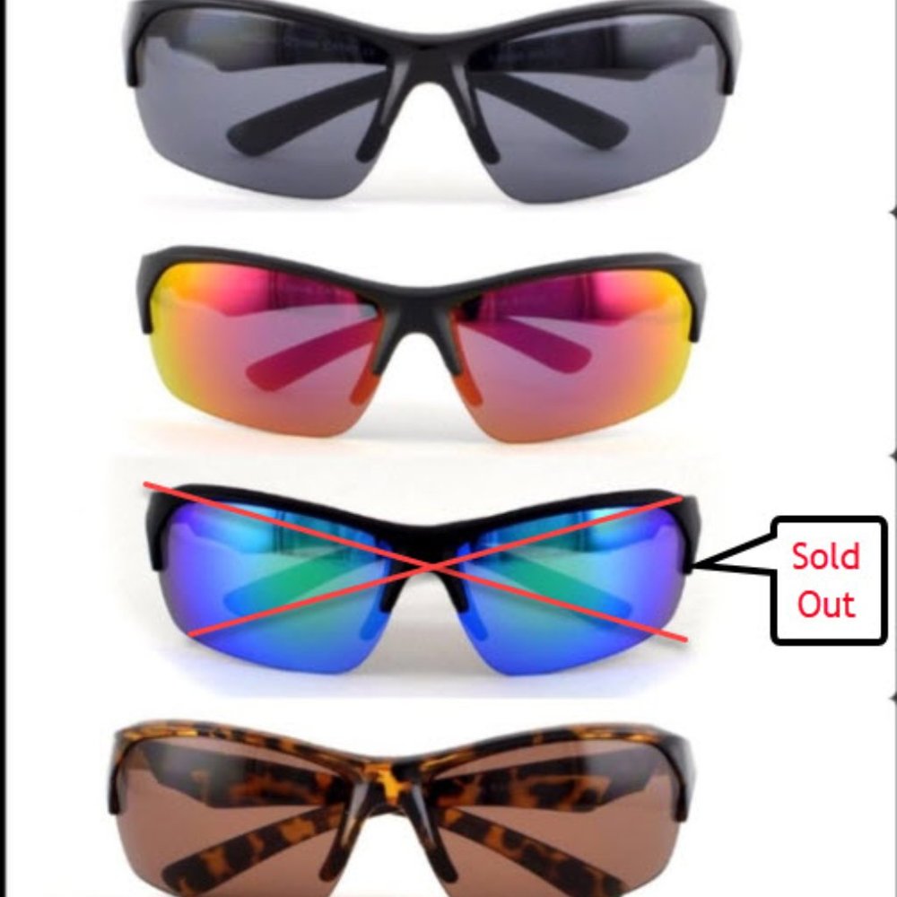 Half frame Sport sunglasses red/orange - Picture 6 of 7